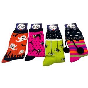 K. Bell Women’s Halloween Socks- 4pack, Size 9-11